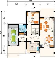 Великий заміський будинок на два поверхи з гарною терасою