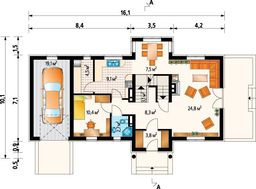 Великий заміський будинок з кількома просторими балконами та виходом в сад