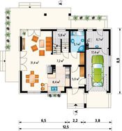 Невеликий двоповерховий котедж з гарними кімнатами