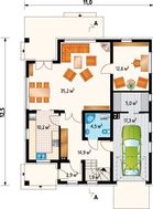 Затишний заміський будинок з мансардним поверхом та великою вітальнею