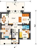 Маленький заміський будиночок з п'ятьма кімнатами