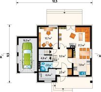 Великий заміський котедж з прибудованим гаражем