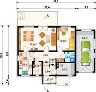 Проект невеликого будинку зі зручним плануванням