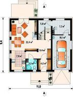 Проект чарівної заміської садиби з гарним великим балконом