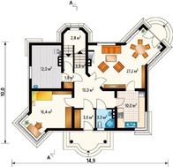 Невеликий заміський особняк з розкішним дизайном у середньовічному стилі
