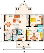 Неймовірний заміський будинок з гарними колонами та верандою