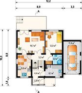 Цікавий заміський будинок з високим дахом