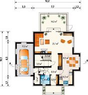 Стильний заміський дім з заскленою верандою