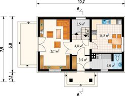 Невеликий заміський будинок з гармонійним дизайном