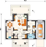 Привабливий проект будинку з мансардою та гаражем