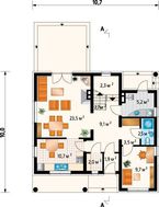 Котедж з трьома спальнями на мансардному поверсі