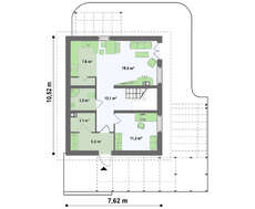 Проект двоповерхового зручного котеджу площею 121 кв.