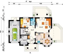 Чудовий проект особняка з мансардою площею до 200 m²