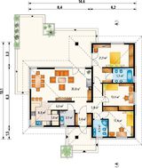 Затишний 1 поверховий будинок Т-подібної форми
