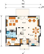 Проект будинку з мансардою в традиційному стилі площею 170 m²