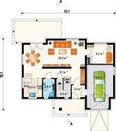 Пригожий житловий будинок з трьома балконами