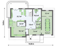 Проект класичного мансардного будинку площею 180 кв.