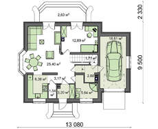 Блискучий котедж з шістьма упорядкованими спальнями