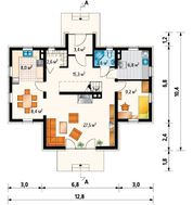 Симетричний симпатичний будинок на 2 поверхи