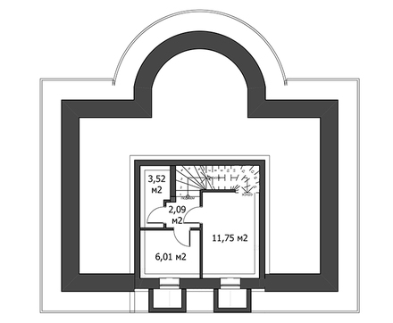 Помпезна житлова будова на два поверхи