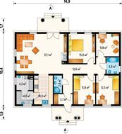 Проект затишного будинку з чотирискатним дахом