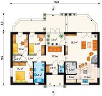 Гарний проект для будівництва котеджу для вузької ділянки