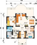 Видатний особняк з красивою вітальні