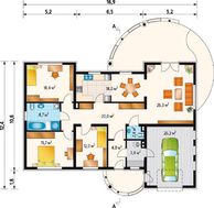 Гарний котедж з вбудованим гаражем для машини