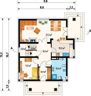 Барвистий особняк з балконами і терасами