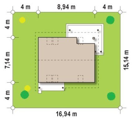 Проект маленького будинку з мансардою на 90 m²