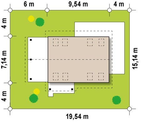 Проект двоповерхового економ будинку 100 m²